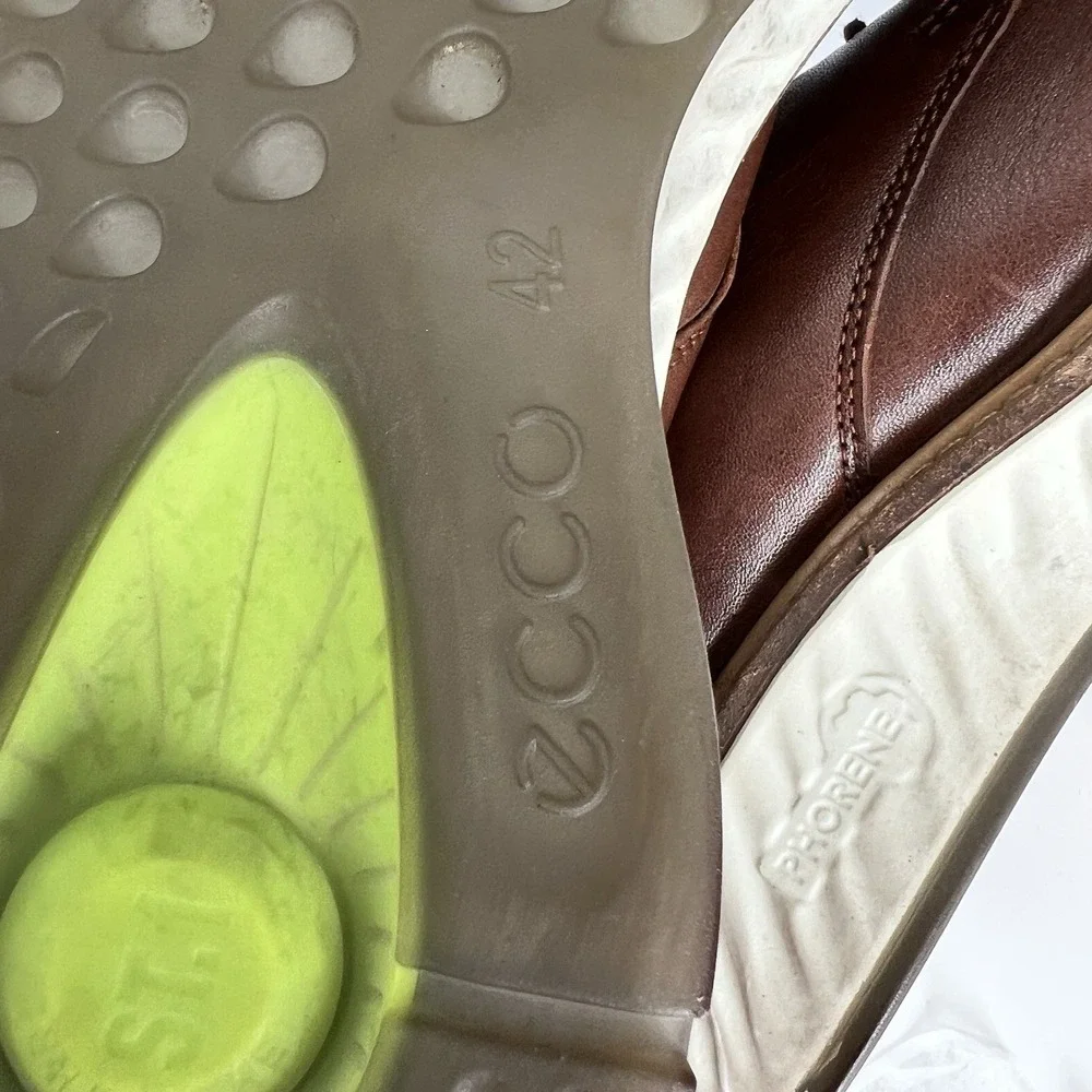 ECCO Men's St.1 Hybrid Derby Brown Cap Toe Dress Shoes EU 42 Size 8 - 8.5‎